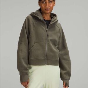 Lululemon Scuba Oversized Full-Zip Hoodie Olive Green M/L